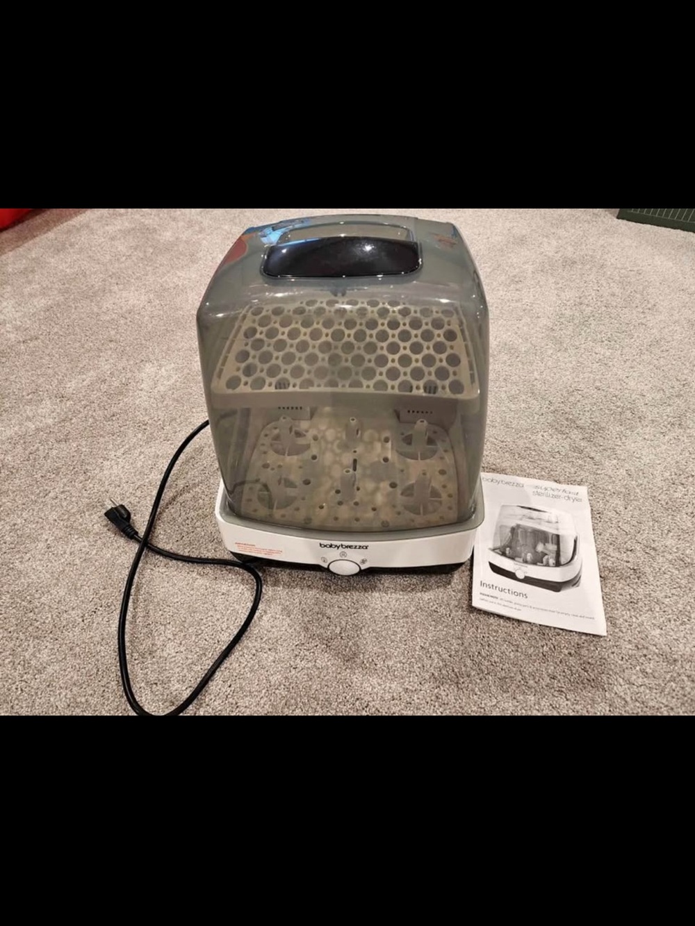 Baby Brezza Superfast Bottle Sterilizer & Dryer in Smoke Gray